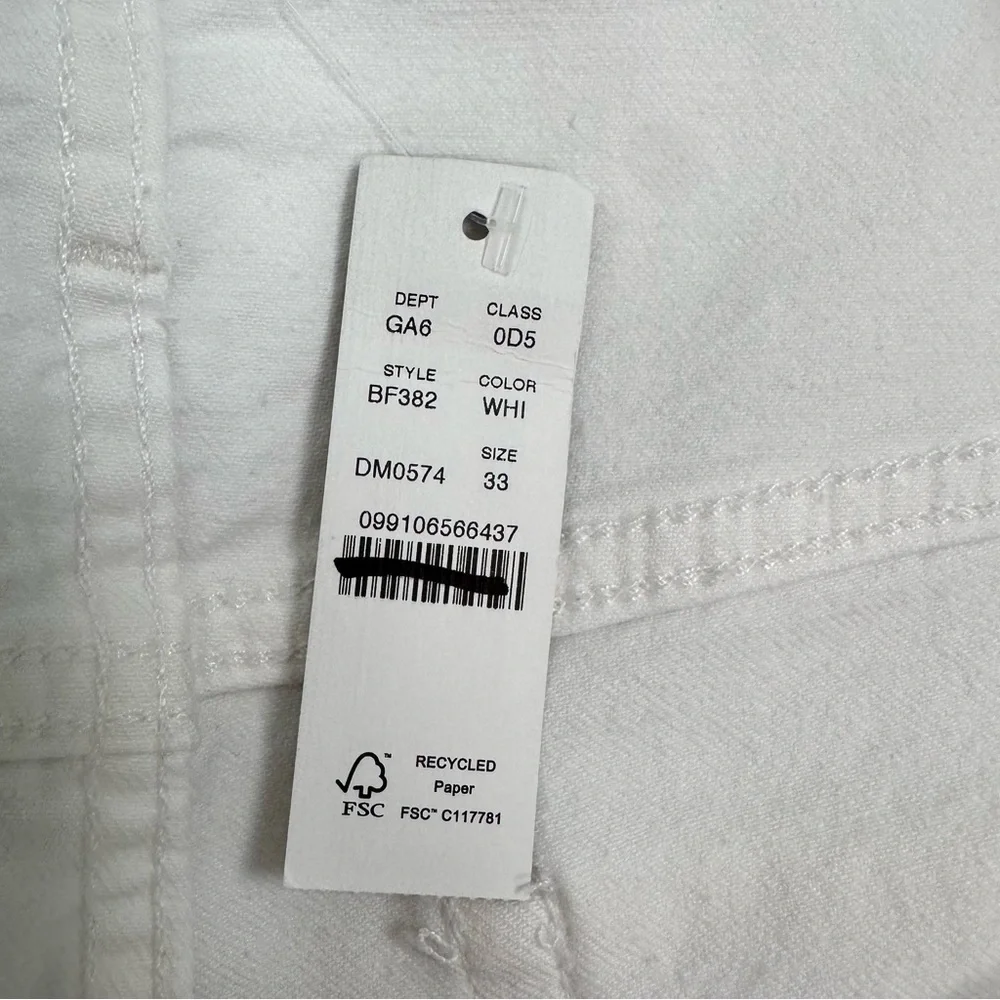 J. Crew High Rise Denim Short White 4” Size 33 BF382 NEW - Picture 7 of 10